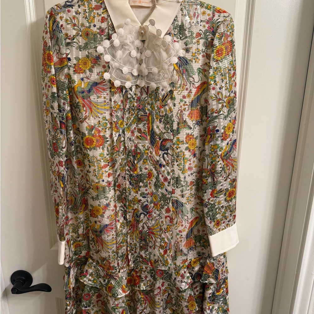 Tory Burch Floral Lurex Dress